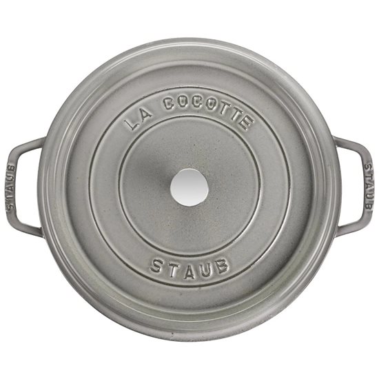 Staub ~  30 cm / 8,35 literes Graphite Grey - kerek Cocotte öntöttvas fazék
