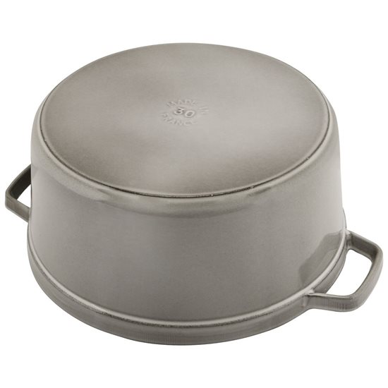 Staub ~  30 cm / 8,35 literes Graphite Grey - kerek Cocotte öntöttvas fazék