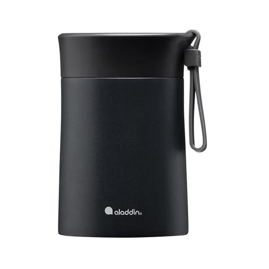 Vákuumszigetelt termosz bögre, rozsdamentes acél, 400ml, <<Lava Black>>, "Bistro" - Aladdin
