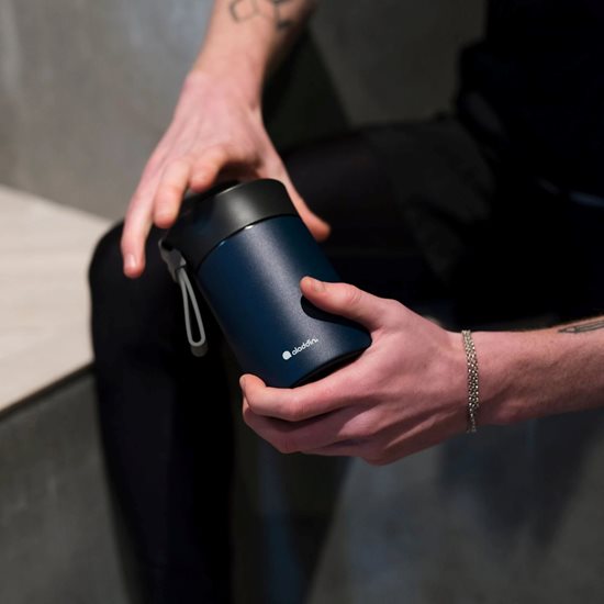 Vákuumszigetelt termosz bögre, rozsdamentes acél, 400ml, <<Lava Black>>, "Bistro" - Aladdin