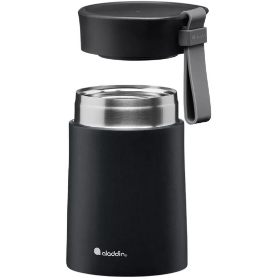 Vákuumszigetelt termosz bögre, rozsdamentes acél, 400ml, <<Lava Black>>, "Bistro" - Aladdin