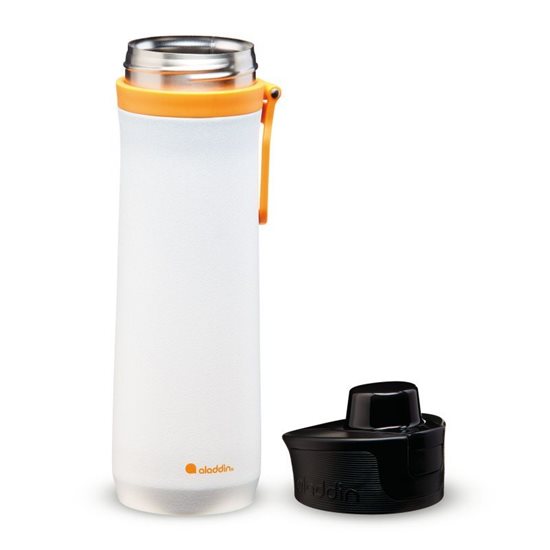 Rozsdamentes acél termosz palack, 600 ml, <<Stone White>>, "Sports Thermavac" - Aladdin