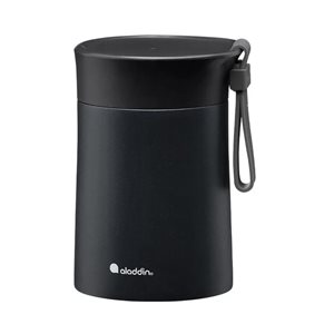 Vákuumszigetelt termosz bögre, rozsdamentes acél, 400ml, <<Lava Black>>, "Bistro" - Aladdin