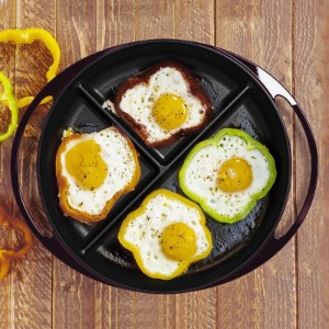 Kerek rekeszes tálca, öntöttvas, 24 cm - LAVA