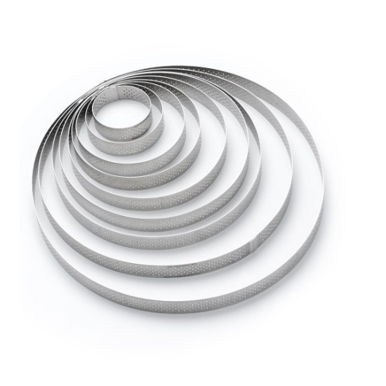  de Buyer - Perforált forma mini tortákhoz, rozsdamentes acél, 6,5 cm 