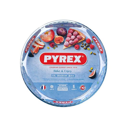 Hőálló üvegből készült tortatálca, 25 cm – Pyrex