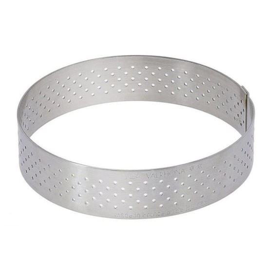  de Buyer - Perforált forma mini tortákhoz, rozsdamentes acél, 6,5 cm 