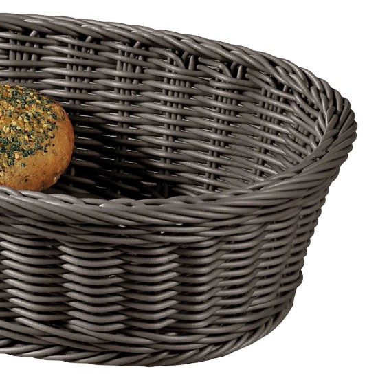 Kesper ~ 29,5 x 23 cm-es műanyag - Szürke ovális kenyérkosár