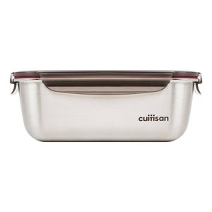 Négyszögletes ételtároló edény, rozsdamentes acél, 2800 ml, "Flora" - Cuitisan