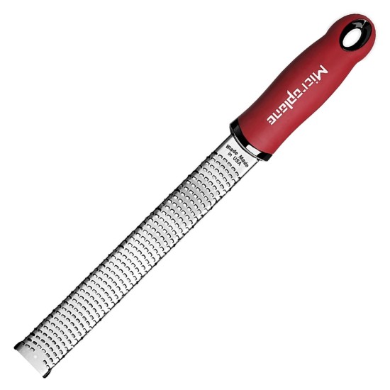 Microplane - Reszelő, sebészeti rozsdamentes acél, 32,5 cm, Pomegranate Red