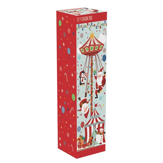 Nuova R2S ~ 4 db. 275 ml-es "SANTA'S CAROUSEL" porcelán bögre készlet