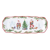 Tálaló tál, porcelán, 37x14 cm, "JOYFUL SANTA" - Nuova R2S márka