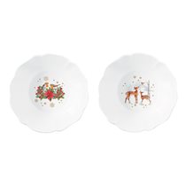 2 db porcelán tál készlet, 14 cm, "CHRISTMAS MELODY" - Nuova R2S
