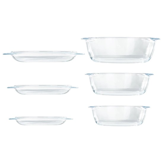 Hőálló üvegből készült, élelmiszertároló edény készlet "Essentials" - Pyrex