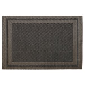 Szett 4 db asztali szőnyeg, 45 x 30 cm, fekete
