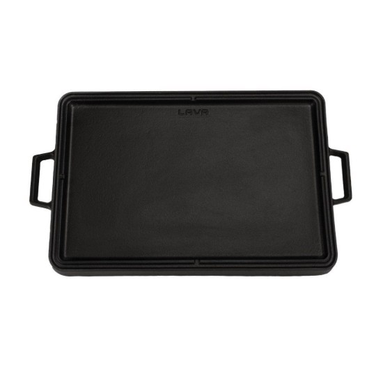 Kétoldalas grill, öntöttvas, 29x44 cm - LAVA