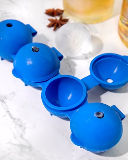 Gömb alakú jégforma, 21,5 × 7 × 4 cm, szilikon, kék – Kitchen Craft