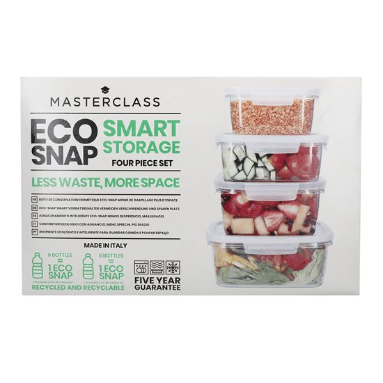 4 db "Eco Smart Snap" ételtároló készlet, "MasterClass" – Kitchen Craft