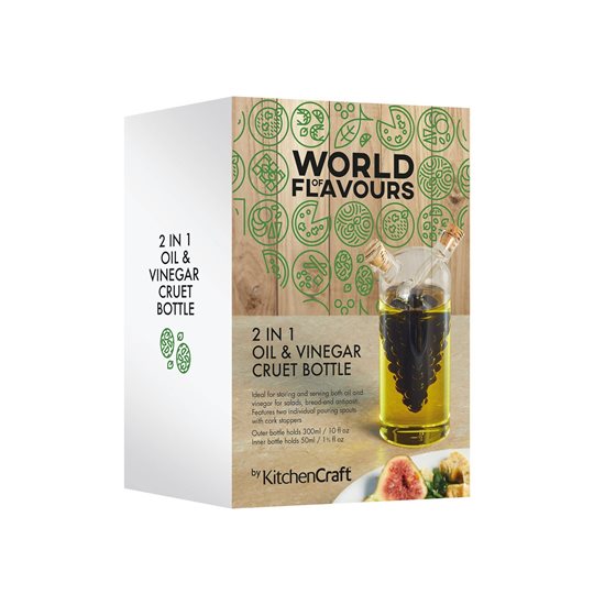 2 az 1-ben üveg olajhoz és ecethez, 300 ml, "World of Flavours" - Kitchen Craft