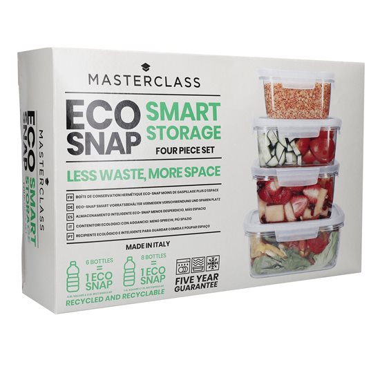 4 db "Eco Smart Snap" ételtároló készlet, "MasterClass" – Kitchen Craft