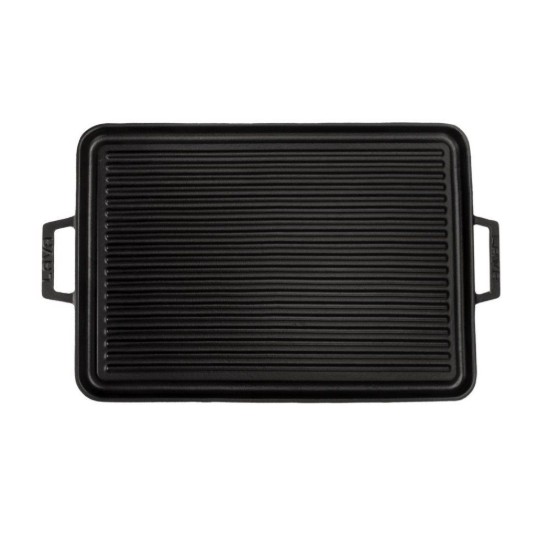 Kétoldalas grill, öntöttvas, 29x44 cm - LAVA