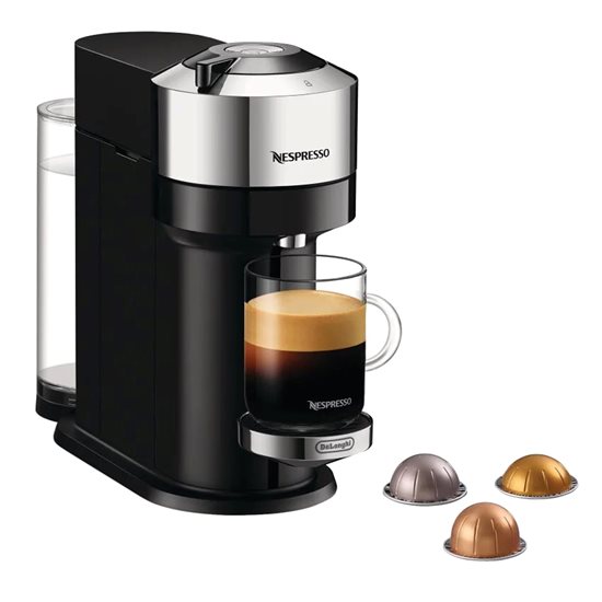 1500 W-os kávéfőző, "VertuoNext Deluxe", Chrome - Nespresso