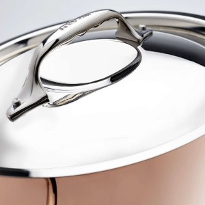 Réz-rozsdamentes acél fazék fedővel 24cm/5,4L "Inocuivre" - by Buyer