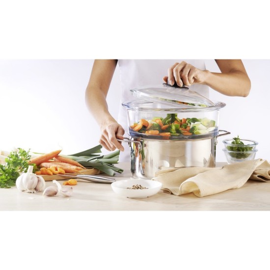 Hőálló üvegből készült szűrő gőzöléshez, 24 cm/4 l – PYREX