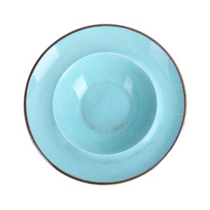 Porland - Mélytányér, porcelán, 26cm, "Seasons", Türkiz
