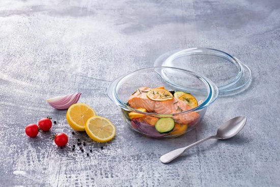 Kerek tányér, hőálló üvegből, 3L, "Essentials" - Pyrex