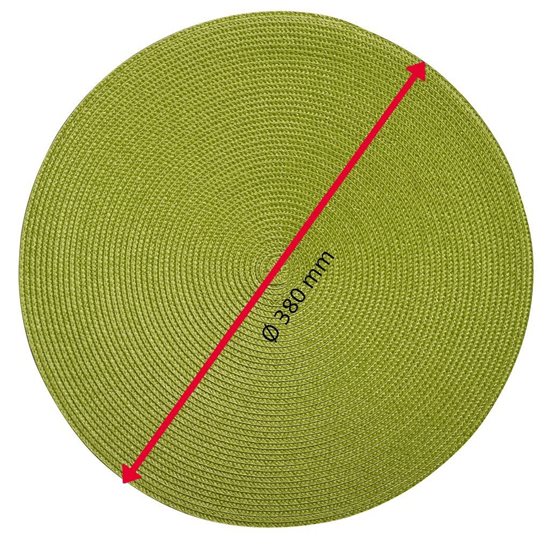 Kerek alakú asztalszőnyeg, 38 cm, "Kör", zöld - Saleen