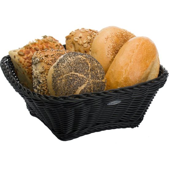 Szögletes kenyérkosár, 23 x 23 cm, fekete - Saleen