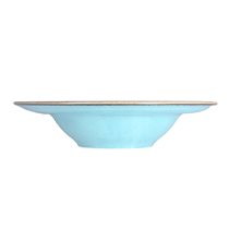 Mélytányér, porcelán, 30cm, "Északok", Türkiz - Porland