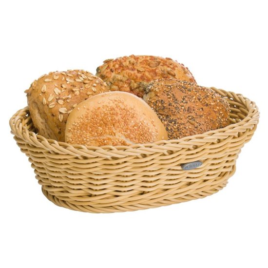 Ovális kenyérkosár, 25,5 x 19 cm, világos bézs - Saleen