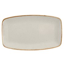Porcelán tál, 31x18cm, "Évszakok", Szürke - Porland