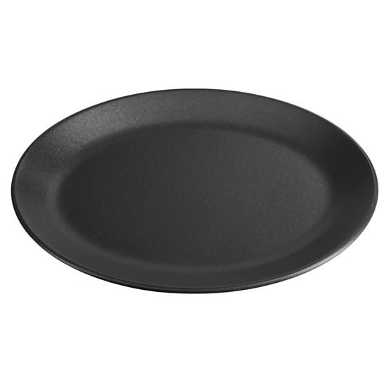 Ovális tányér, porcelán, 31cm, "Északok", fekete - Porland