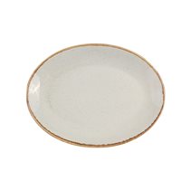 Ovális tányér, porcelán, 24 cm, "Északok", szürke - Porland