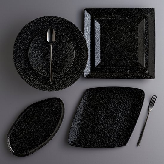 Porcelán tányér, 21 cm, "Ethos Black Moss" - Porland