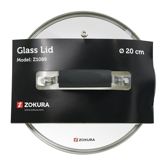 Fedő, üvegből, 20 cm - Zokura