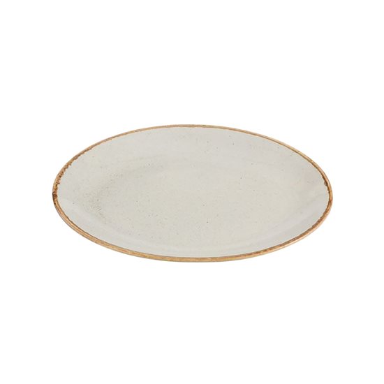 Ovális tányér, porcelán, 24 cm, "Északok", szürke - Porland