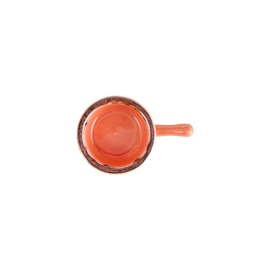 Mini tál fogantyúval, porcelán, 9,5 cm, narancs, "Seasons" - Porland
