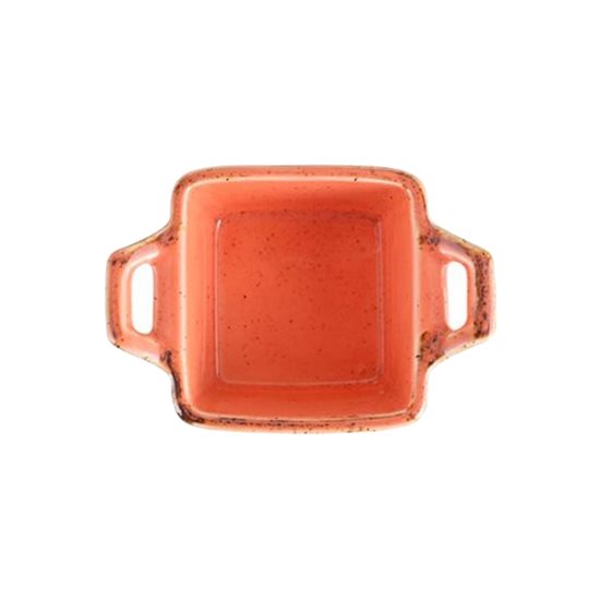 Mini tál, porcelán, 10 cm, "Északok", Narancs - Porland