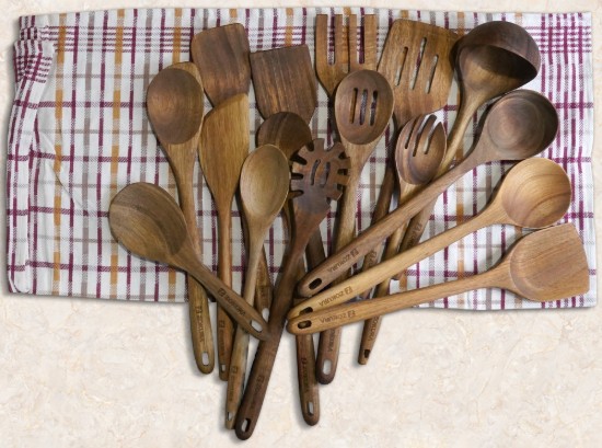 Merőkanál, akácfa, 35 cm - Zokura