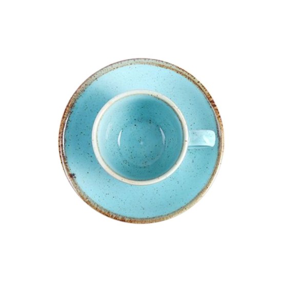 Porland - Kávéscsésze és csészealj, porcelán, 80ml, "Seasons", Türkiz