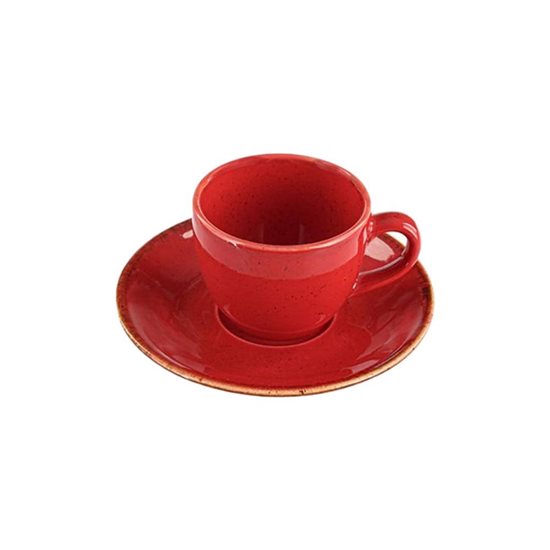 Kávéscsésze és csészealj Alumilite Seasons, 80 ml, Piros - Porland