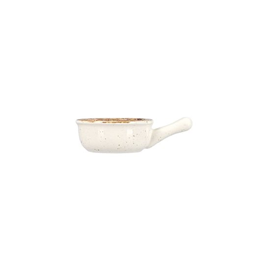 Mini tál fogantyúval, porcelán, 9,5 cm, "Évszakok", Bézs - Porland