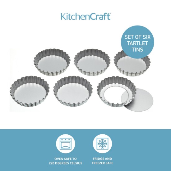Kitchen Craft 6 darabos sütemény forma készlet, 10 cm