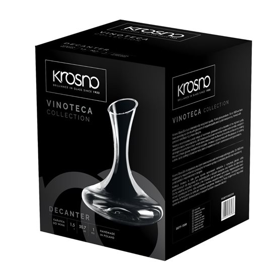 Boros dekanter kristályüvegből, 1,5L, "Vinoteca" - Krosno