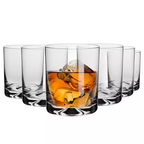 6 részes whiskys pohár készlet, üvegből, 260ml, "Mixology" - Krosno