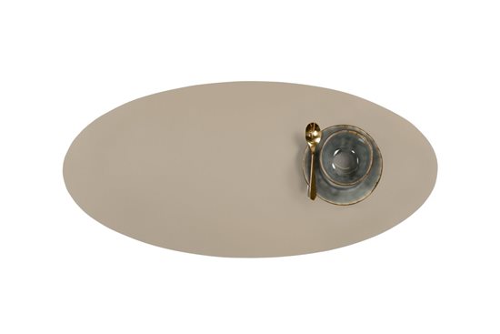 Ovális asztali futó, 33 × 70 cm, "Togo", Taupe - Tiseco